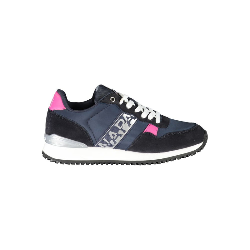 Elegant Blue Lace-Up Sporty Sneakers Napapijri