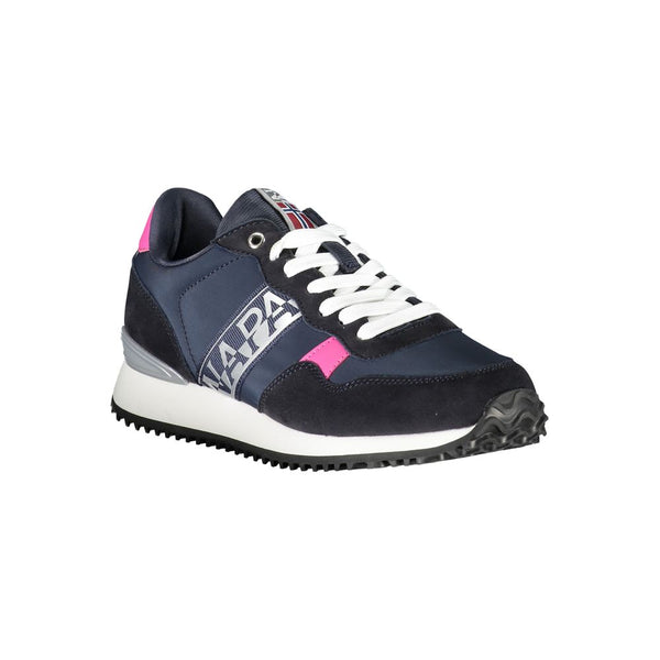 Elegant Blue Lace-Up Sporty Sneakers Napapijri