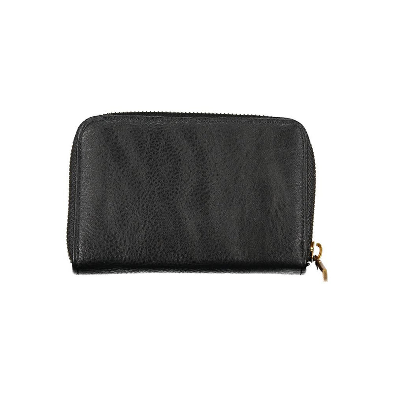 Elegant Black Zip Wallet with Multiple Compartments Guess Jeans