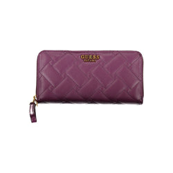 Elegant Purple Zip Wallet with Multiple Compartments Guess Jeans