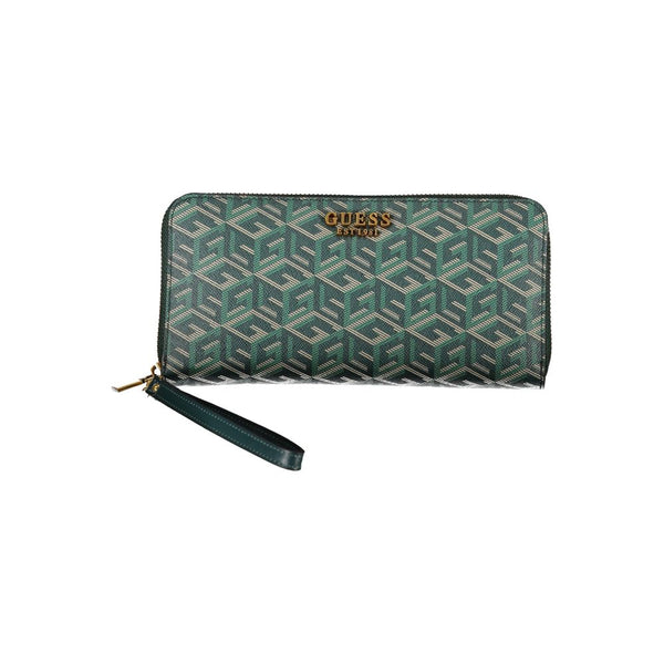 Elegant Green Designer Wallet with Contrast Details Guess Jeans