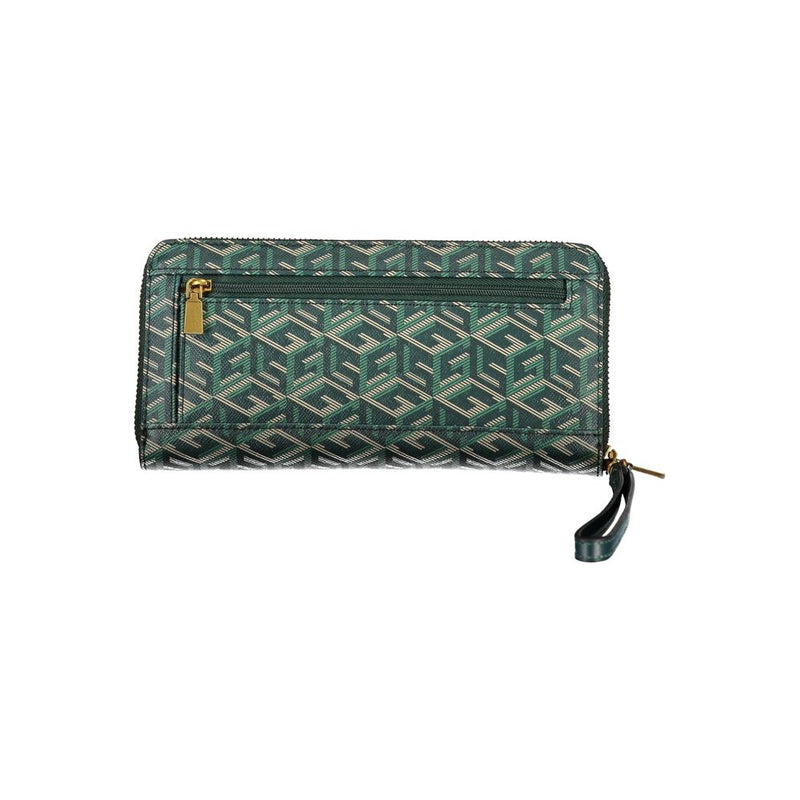 Elegant Green Designer Wallet with Contrast Details Guess Jeans