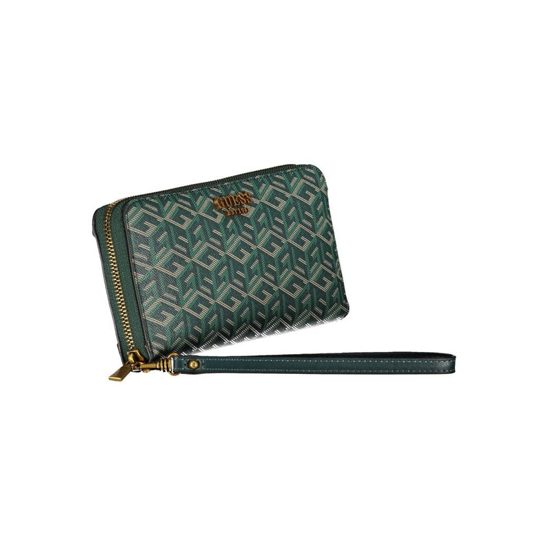 Elegant Green Designer Wallet with Contrast Details Guess Jeans