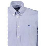 Elegant Striped Long Sleeve Button-Down Shirt Harmont & Blaine