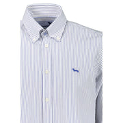 Elegant Striped Button-Down Cotton Shirt Harmont & Blaine