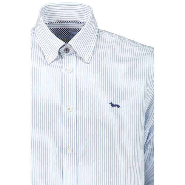 Elegant Striped Button-Down Cotton Shirt Harmont & Blaine