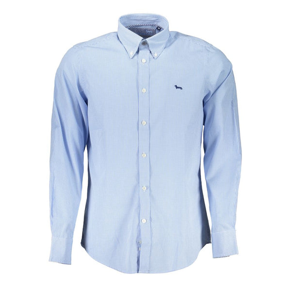 Elegant Light Blue Long Sleeve Cotton Shirt Harmont & Blaine