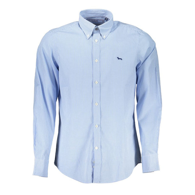 Elegant Light Blue Long Sleeve Cotton Shirt Harmont & Blaine