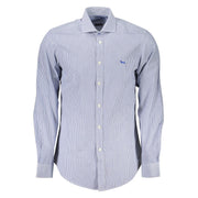 Elegant Blue Organic Cotton Shirt Harmont & Blaine