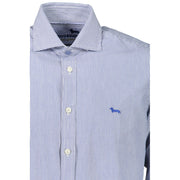 Elegant Blue Organic Cotton Shirt Harmont & Blaine