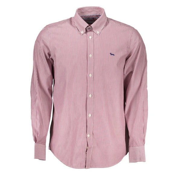 Elegant Pink Narrow Fit Long Sleeve Shirt Harmont & Blaine