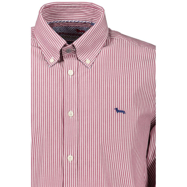 Elegant Pink Narrow Fit Long Sleeve Shirt Harmont & Blaine