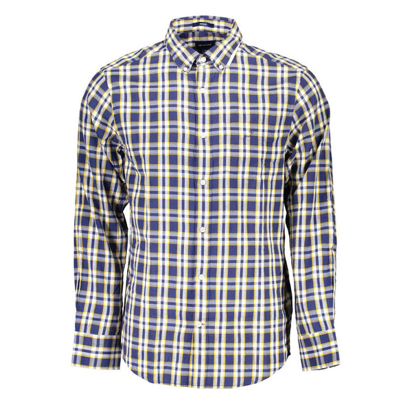 Elegant Blue Cotton Button-Down Shirt Gant