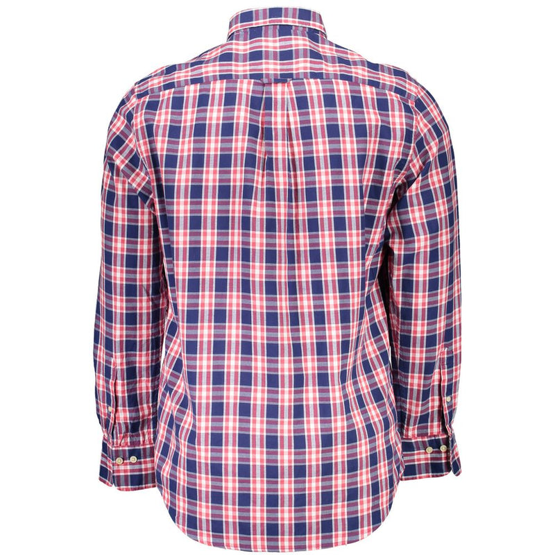 Casual Blue Cotton Shirt with Button-Down Collar Gant