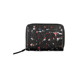 Elegant Black Zip Wallet with Contrasting Accents Desigual