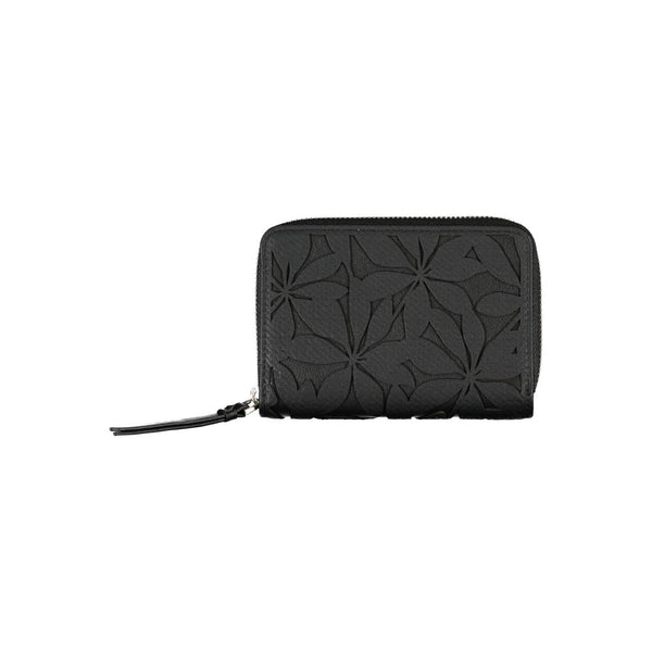 Chic Black Wallet with Elegant Detailing Desigual