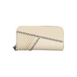 Beige Chic Wallet with Contrasting Accents Desigual