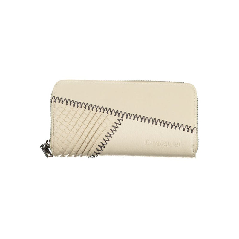 Beige Chic Wallet with Contrasting Accents Desigual