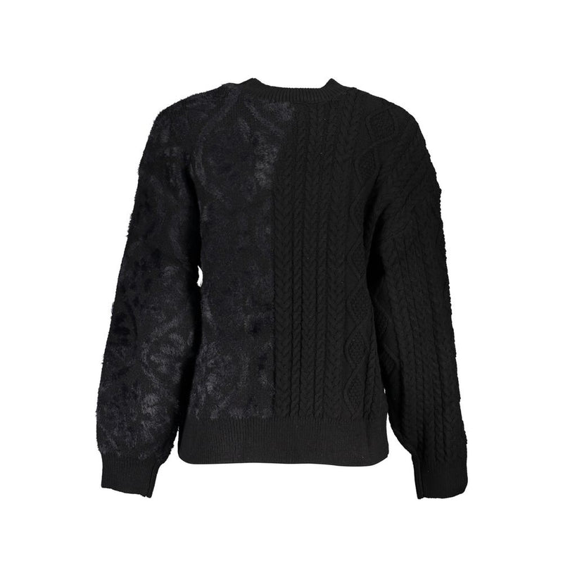 Elegant Turtleneck Sweater with Contrast Details Desigual