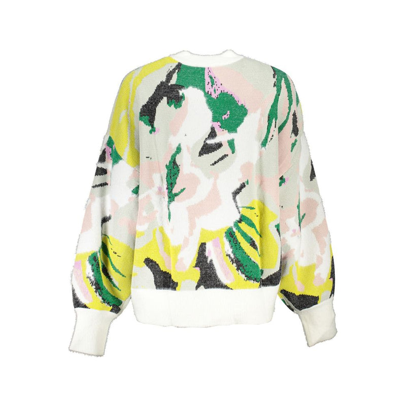 Elegant High Neck Contrast Sweater Desigual