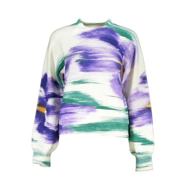 Elegant Crew Neck Sweater with Contrast Detailing Desigual