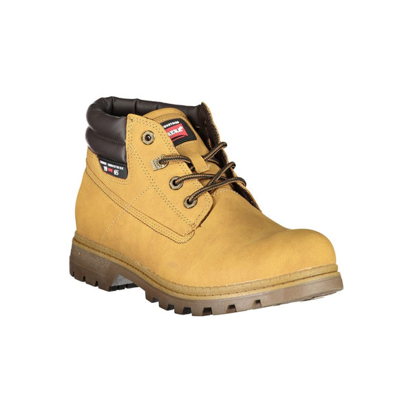 Chic Yellow Lace-Up Boots with Contrast Details Carrera