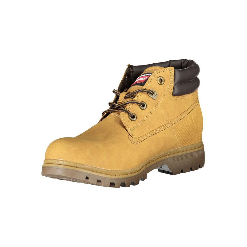 Chic Yellow Lace-Up Boots with Contrast Details Carrera