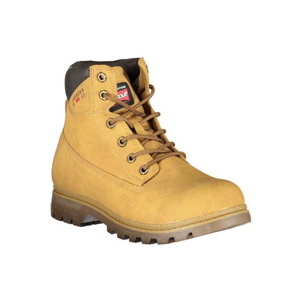 Vibrant Yellow Lace-Up Boots with Logo Detail Carrera