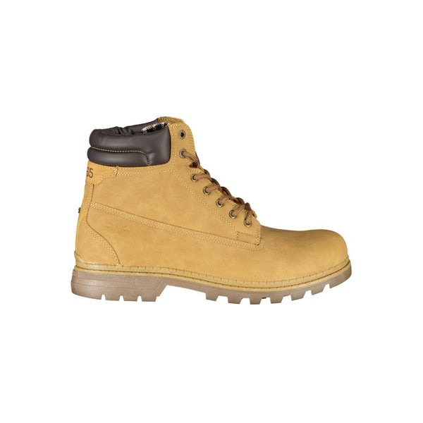 Vibrant Yellow Lace-Up Fashion Boots Carrera