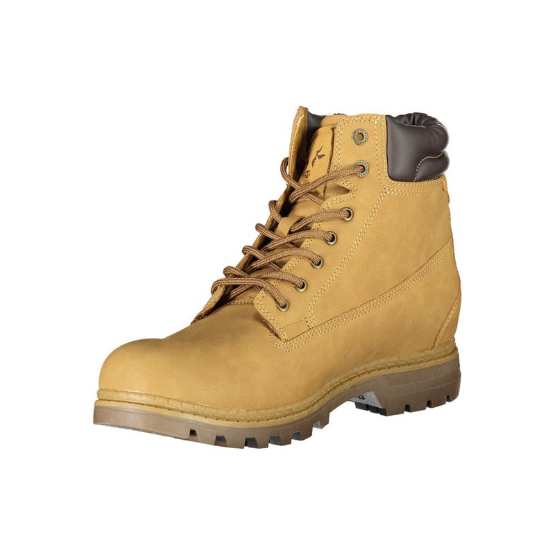 Vibrant Yellow Lace-Up Fashion Boots Carrera