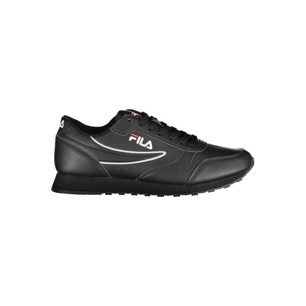 Sleek Black Lace-Up Sport Sneakers Fila