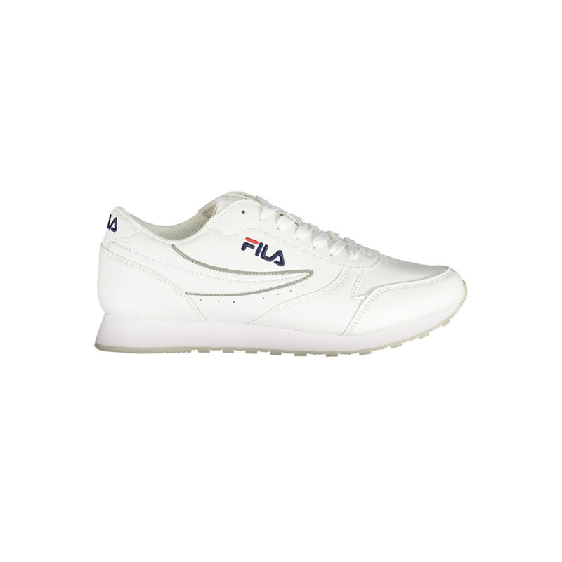 Chic White Lace-Up Sneakers with Contrast Detailing Fila