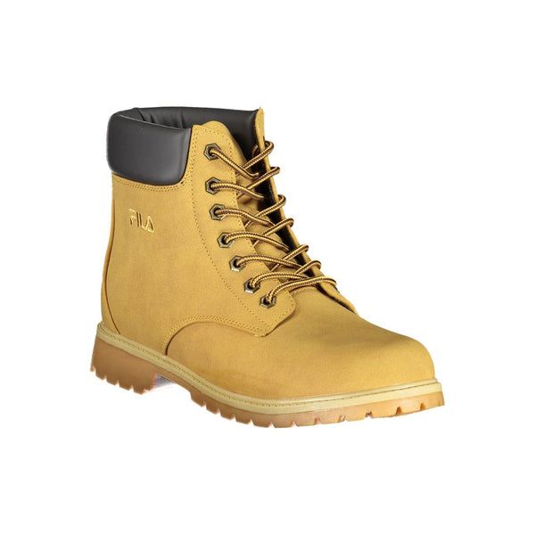 Vibrant Yellow Contrast Lace-up Boots Fila