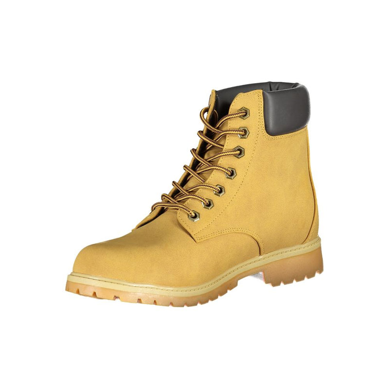 Vibrant Yellow Contrast Lace-up Boots Fila