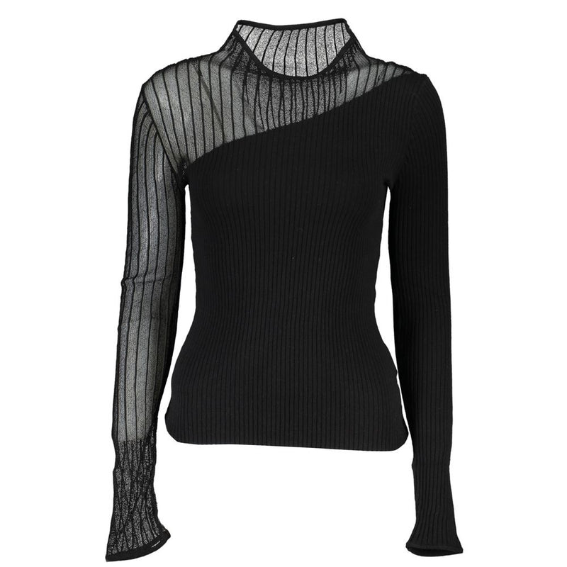 Elegant Crew Neck Sweater with Contrast Details Patrizia Pepe