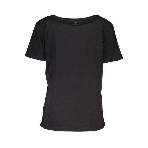 Chic Short Sleeve Wide Neck Tee with Contrast Details Patrizia Pepe