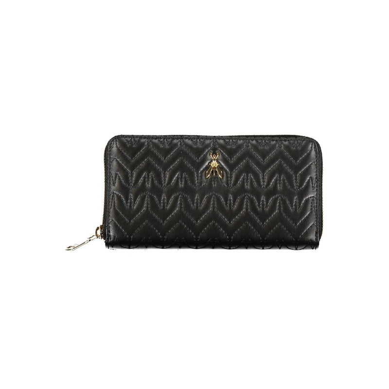 Elegant Black Wallet with Contrasting Details Patrizia Pepe