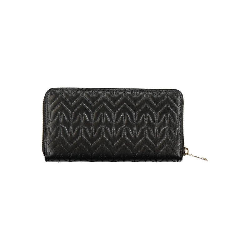 Elegant Black Wallet with Contrasting Details Patrizia Pepe