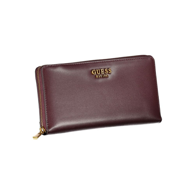 Elegant Triple Compartment Purple Wallet Guess Jeans