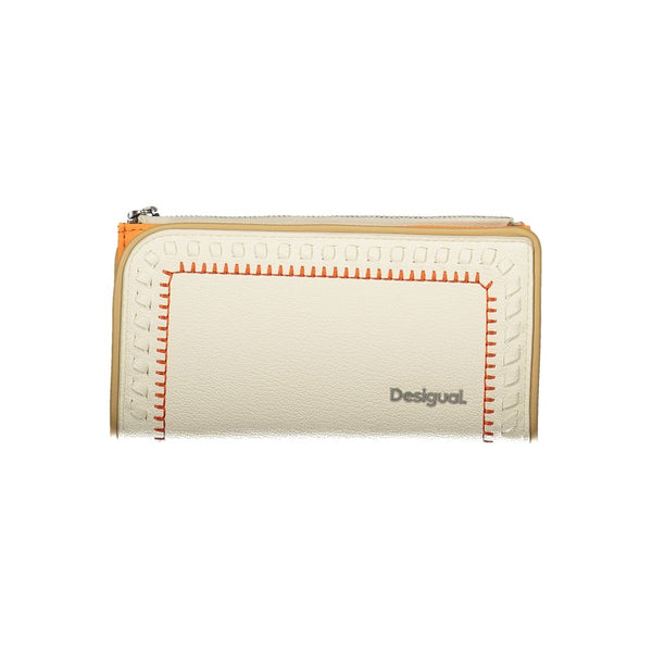 Chic Dual-Compartment White Wallet Desigual