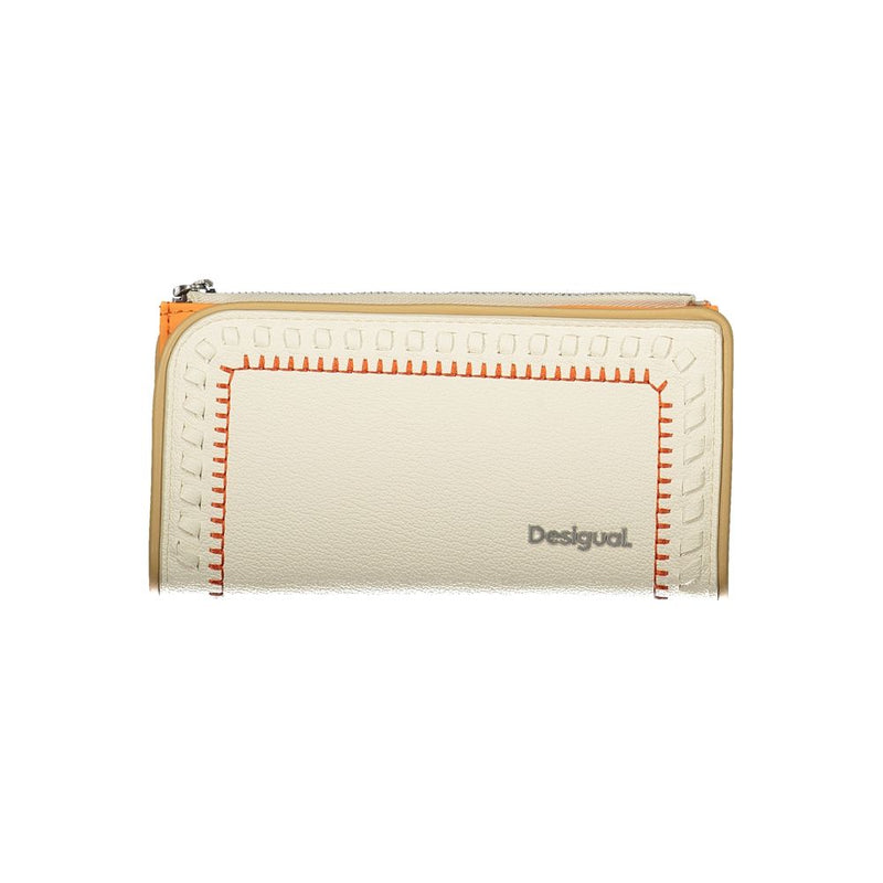 Chic Dual-Compartment White Wallet Desigual