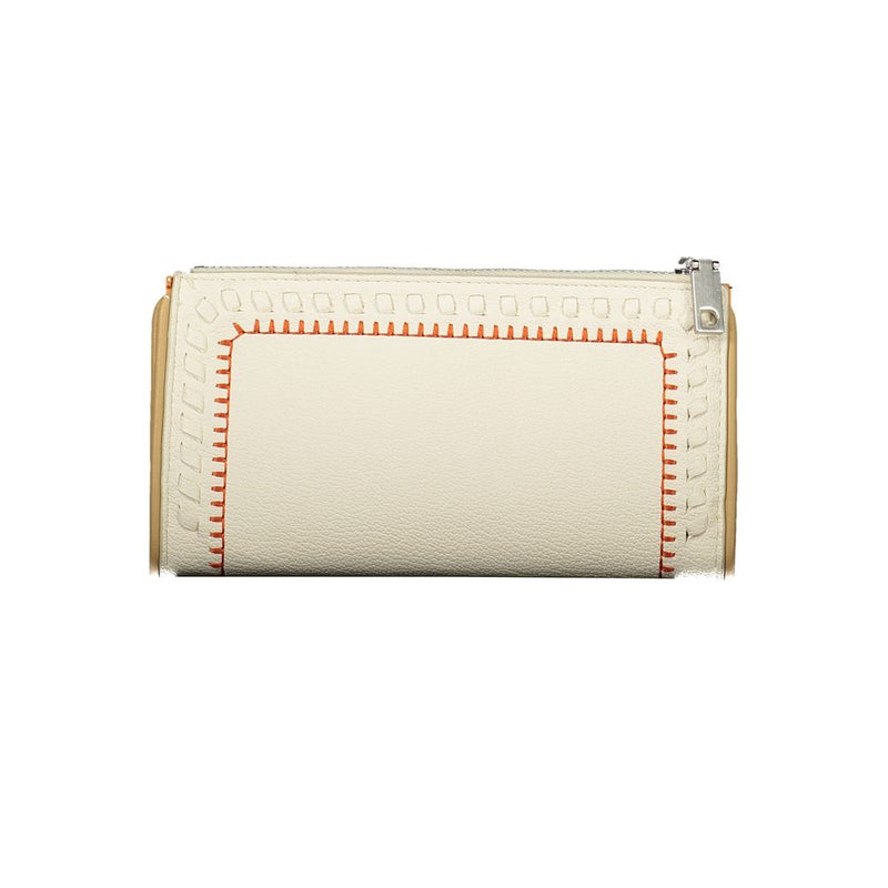 Chic Dual-Compartment White Wallet Desigual