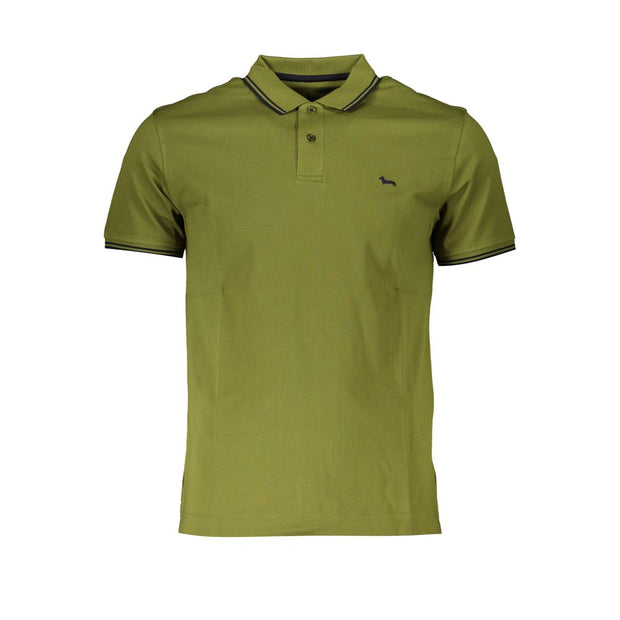 Sharp Green Contrast Polo Shirt Harmont & Blaine