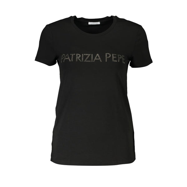 Chic Rhinestone Crew Neck Tee Patrizia Pepe