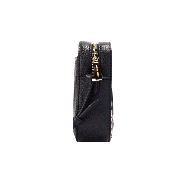 Jet Set Large East West Black Haircalf Zip Chain Crossbody Bag Michael Kors