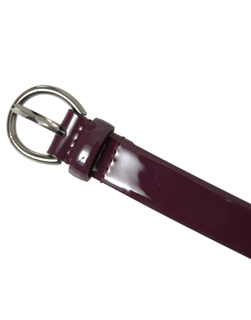 Elegant Maroon Leather Waist Belt Dolce & Gabbana