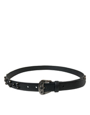 Engraved Logo Leather Waist Belt Dolce & Gabbana