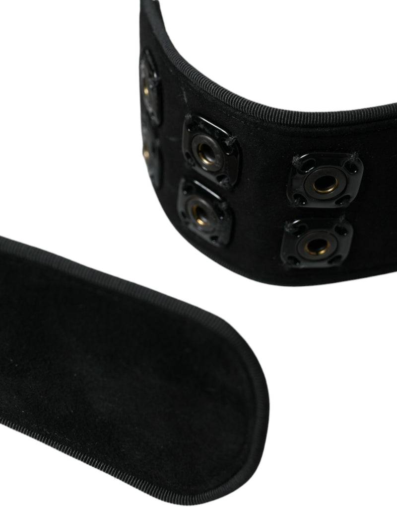 Elegant Suede Waist Belt in Timeless Black Dolce & Gabbana