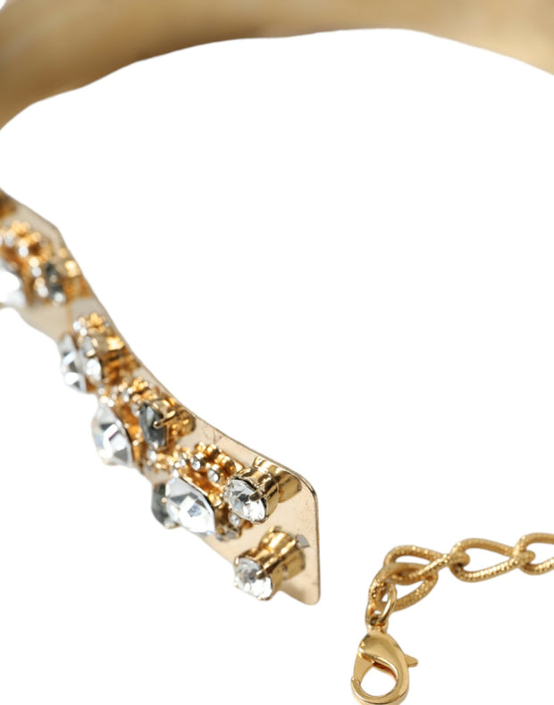 Gold-Tone Crystal Embellished Waist Belt Dolce & Gabbana