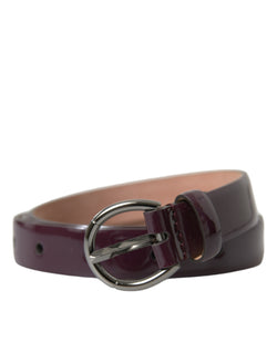 Elegant Maroon Leather Waist Belt Dolce & Gabbana